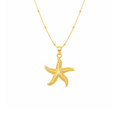 Gold Starfish Pendant Necklace | Nautical-Inspired Jewellery