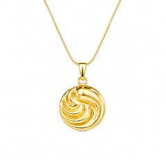 Gold Swirl Pendant Necklace | Elegant Twisted Design Jewellery