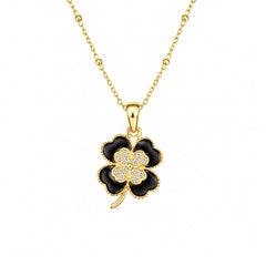 Gold Four-Leaf Clover Pendant Necklace | Lucky Charm Jewellery