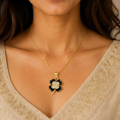 Gold Four-Leaf Clover Pendant Necklace | Lucky Charm Jewellery