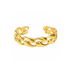 Gold Chain-Link Bangle Bracelet | Bold Contemporary Jewellery