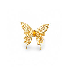 Gold Butterfly Statement Ring | Bold and Elegant Insect-Inspired Jewellery